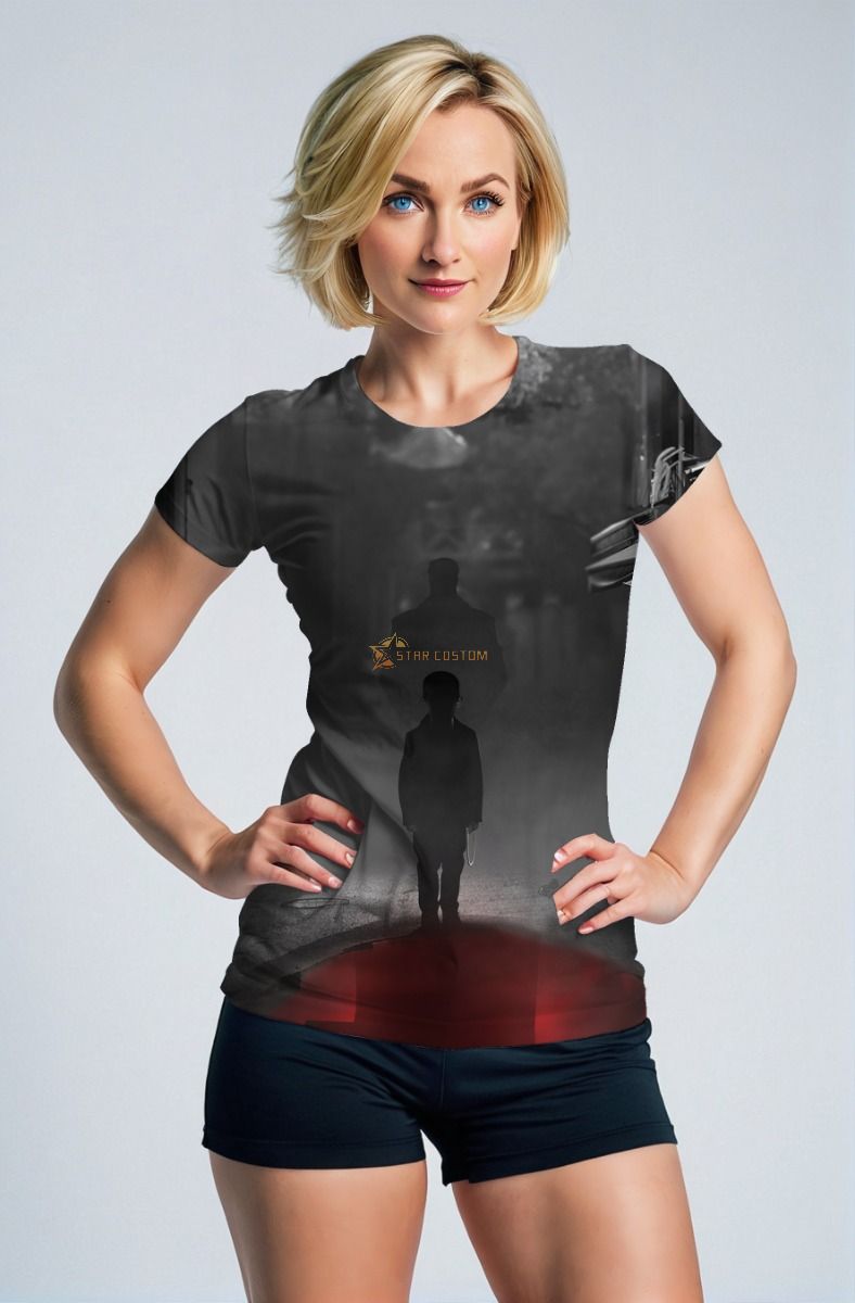 Shadowed Path T-Shirt – Silhouette in the Fog