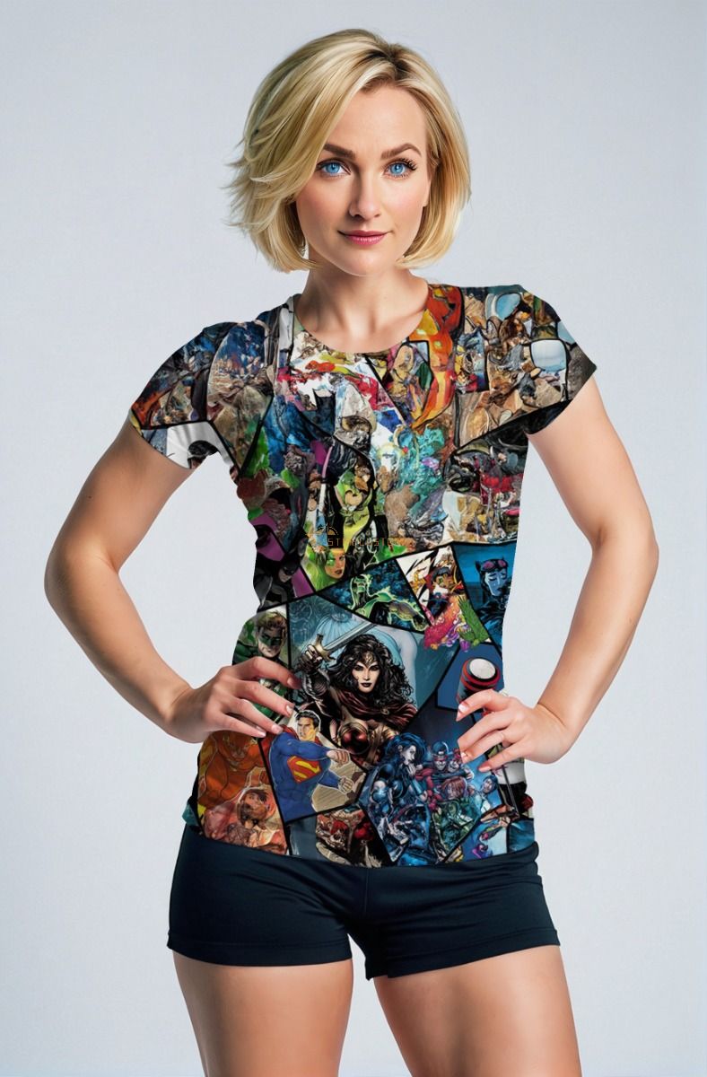 DC Comics Collage T-Shirt – Heroes & Villains United