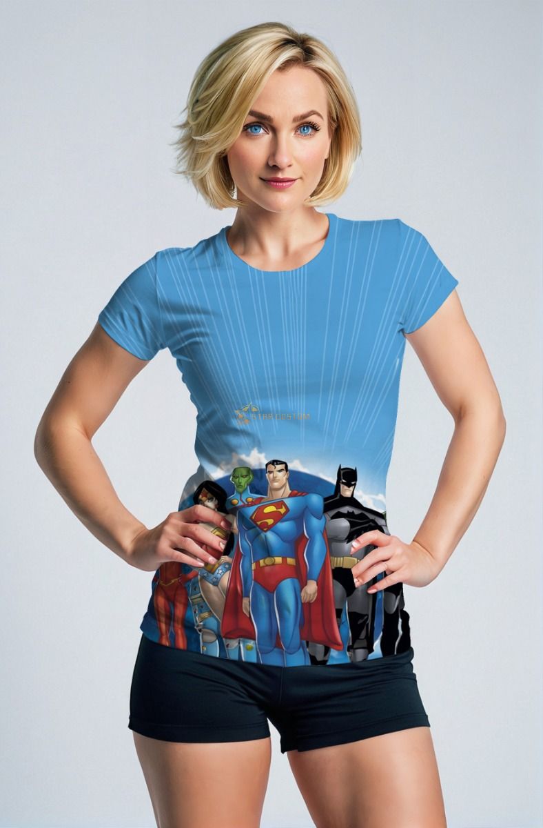 Justice League Animated T-Shirt – Blue Justice Icons