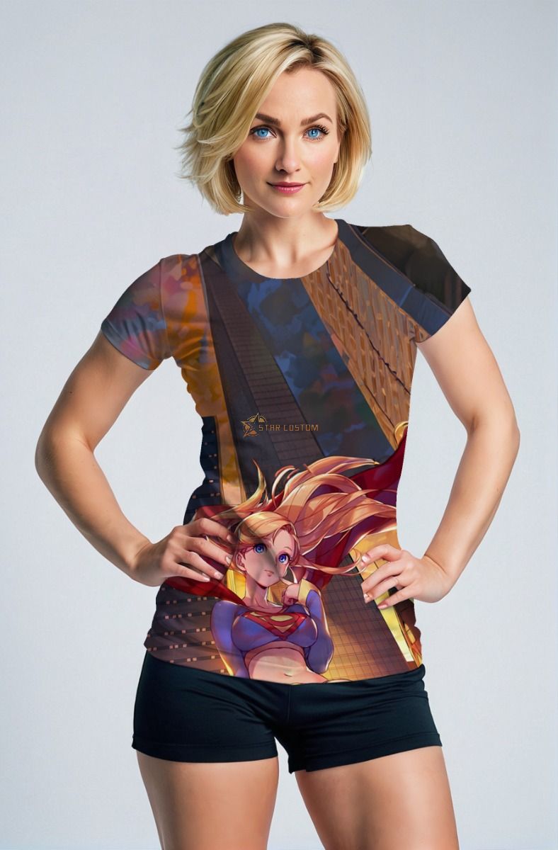 Supergirl Anime Sunset T-Shirt