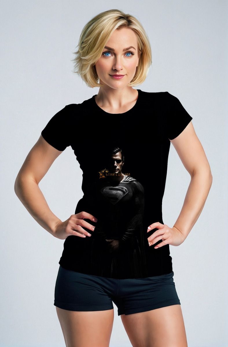 Black Suit Superman Cinematic Graphic T-Shirt