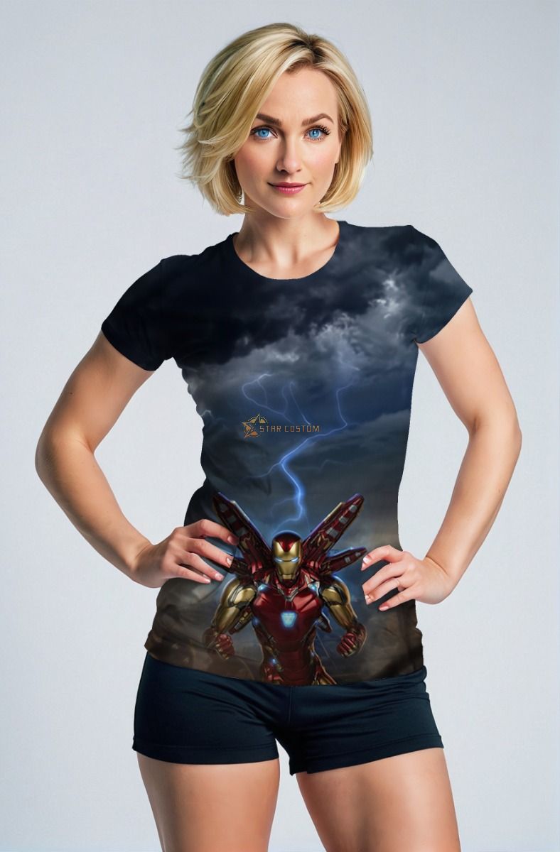 Iron Man Thunder Pulse Tee – Stormy Night Arc Energy T-Shirt