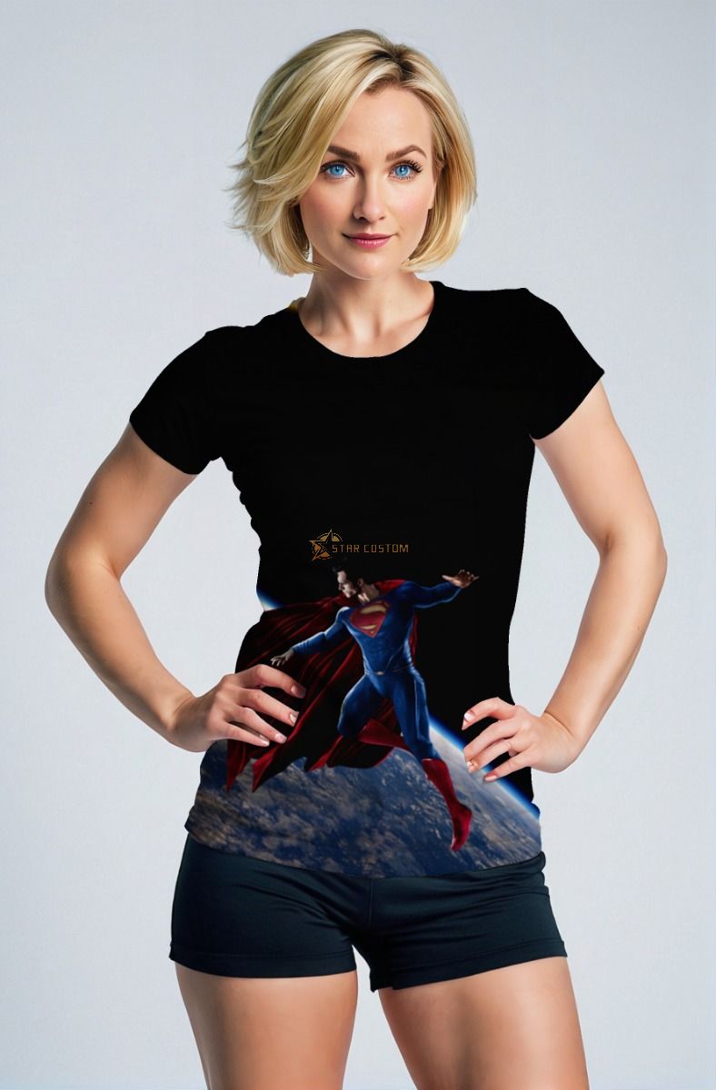 Skywatch Symbol Tee – Superman Over Earth Minimal T-Shirt