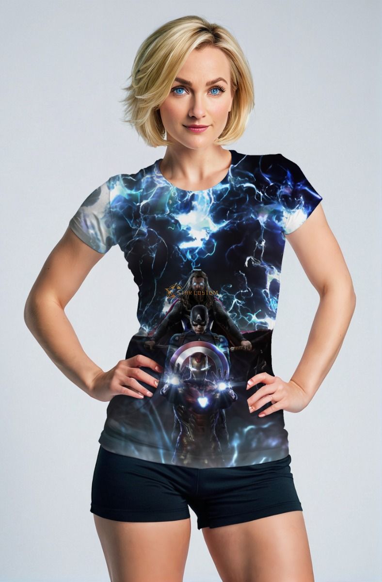 Arc Storm Tee – Lightning Avengers Trio T-Shirt