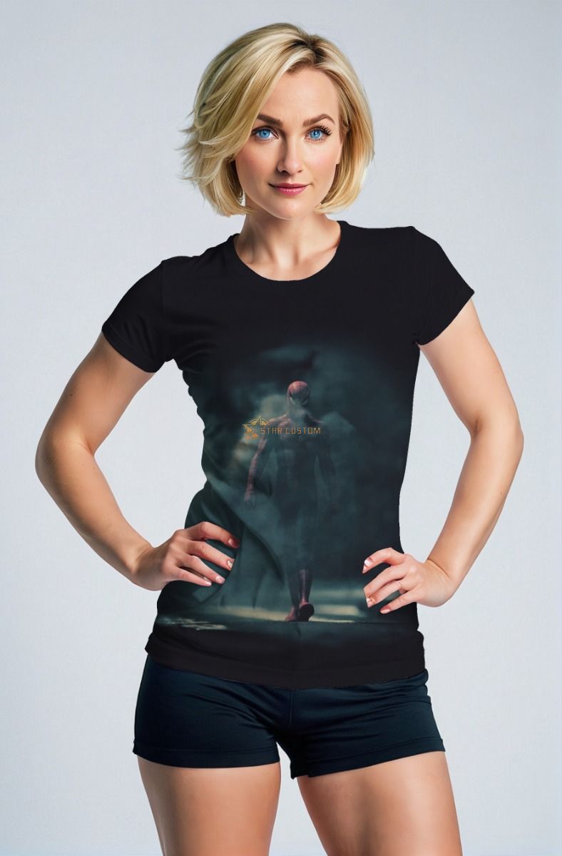 Lone Vigil Tee – Mist-Cloaked Spider-Man Graphic