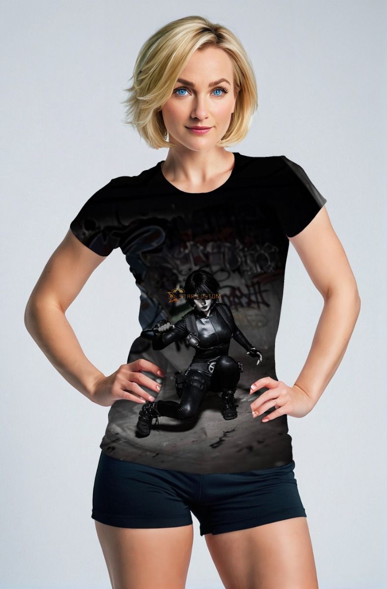 Deadpool Domino Casting Graphic T-Shirt - Fierce Black & White Design