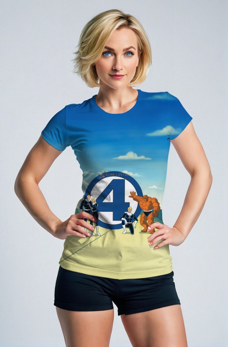 Blue Fantastic Four T-shirt – Casual Superhero Vibe