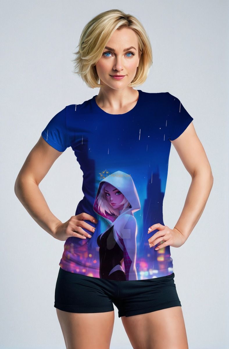 Blue Spider-Woman T-Shirt – Casual Hero Vibes