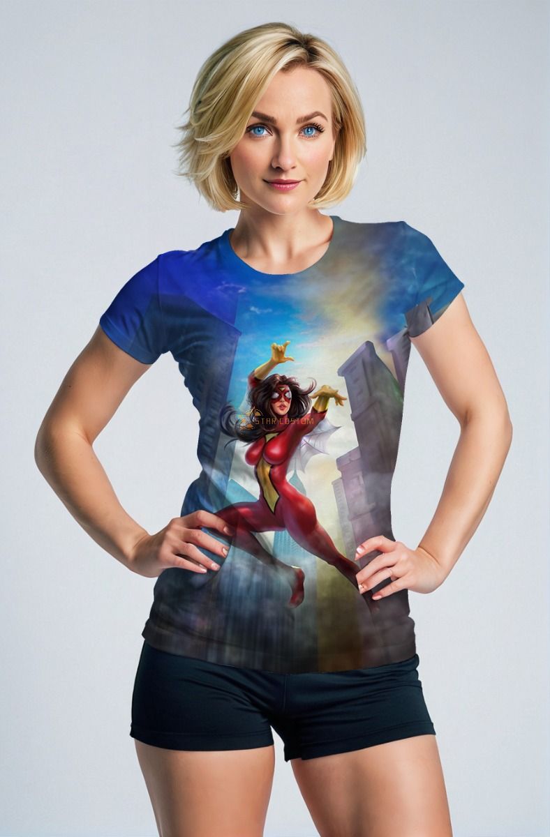 Jessica Drew / Spider-Woman Red Suit T-Shirt – Urban Black Style