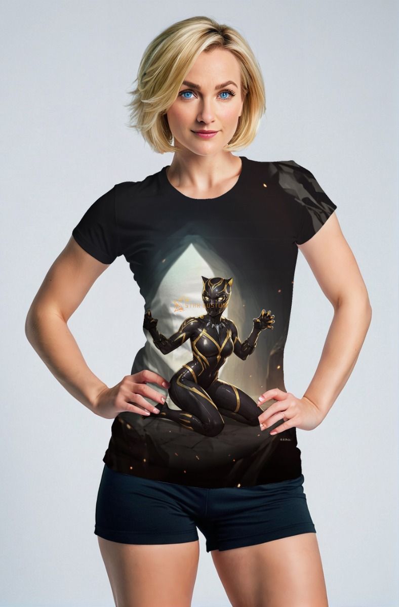 Black Panther White T-Shirt – Bold and Iconic Design