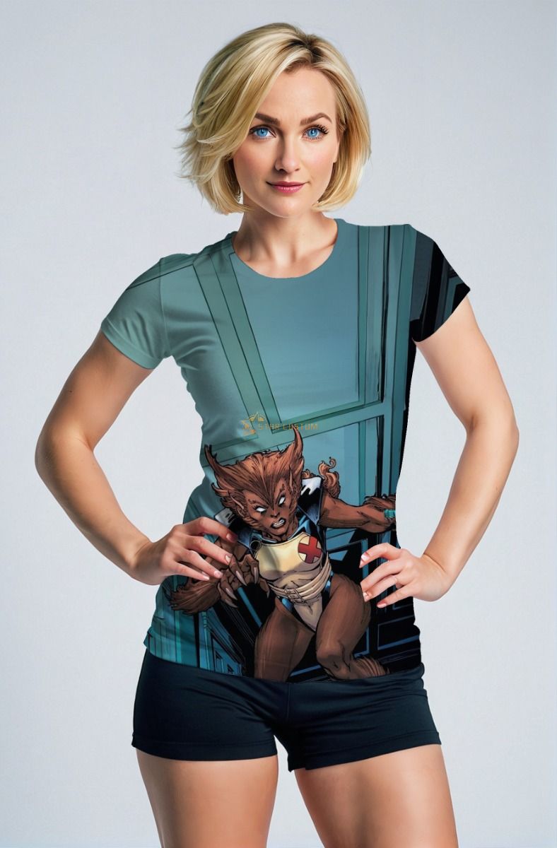 Vibrant Teal Wolfsbane X-Men T-Shirt