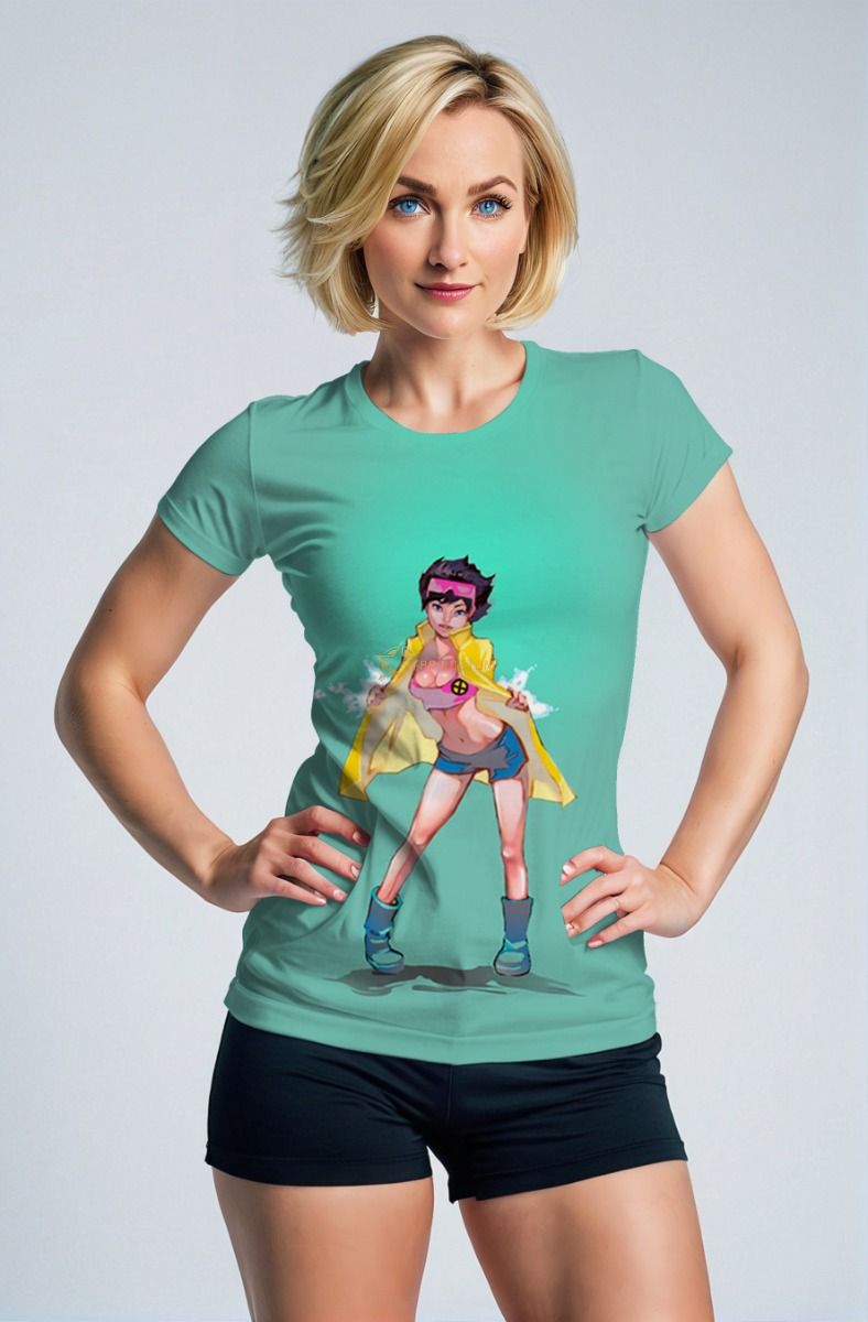 Mint Green Jubilee Yellow & Pink X-Men T-shirt
