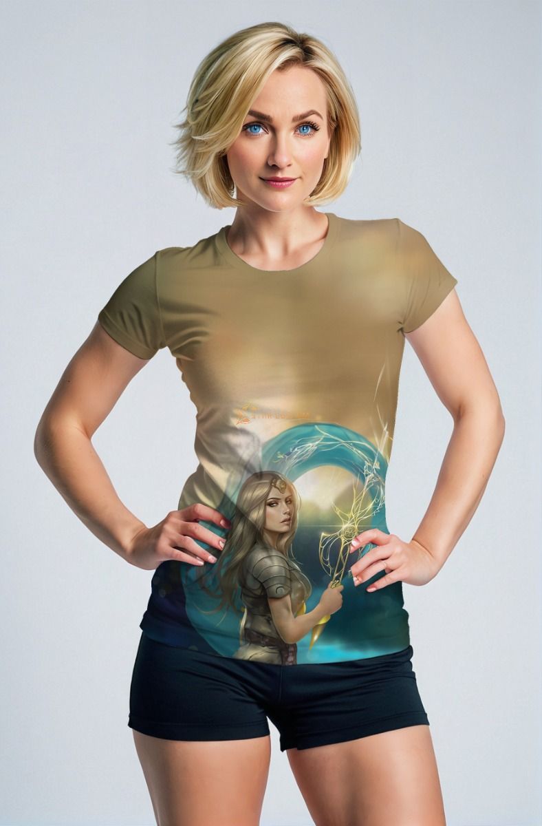 Embody the goddess of war with the Thena T-shirt, perfect for showcasing strength and elegance in one design.