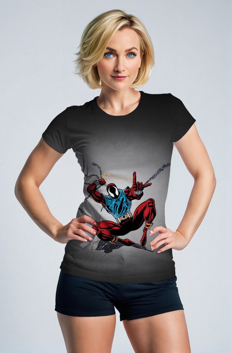 The Scarlet Spider T-Shirt is the perfect choice for fans of this iconic character