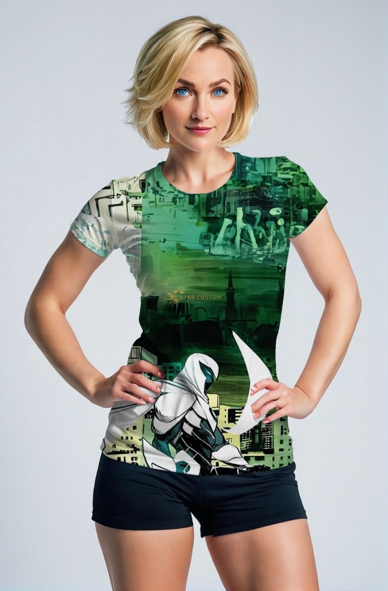 Marc Spector / Moon Knight T-Shirt – Heroic Action in Bold White