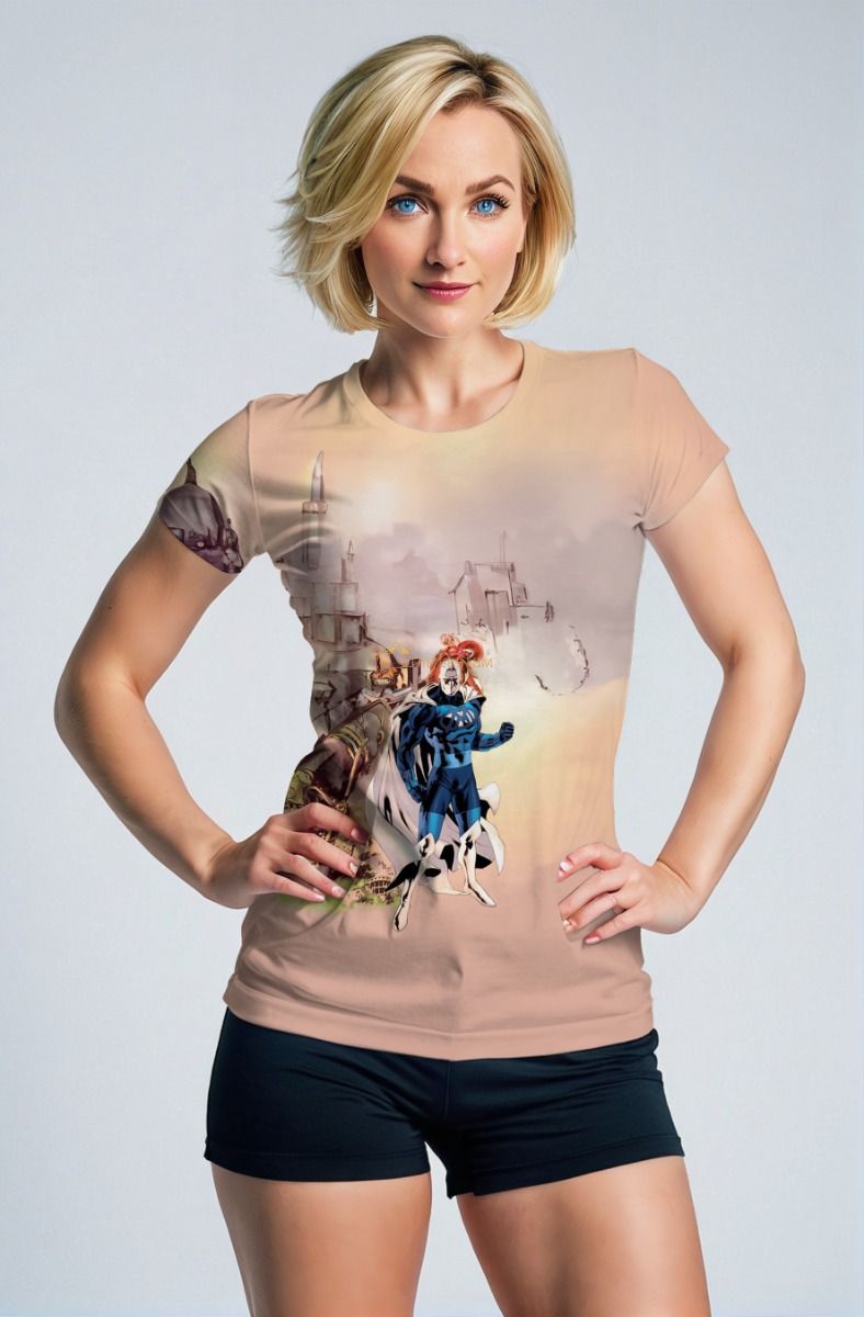 Adam Brashear / Blue Marvel T-Shirt - Classic Beige Edition