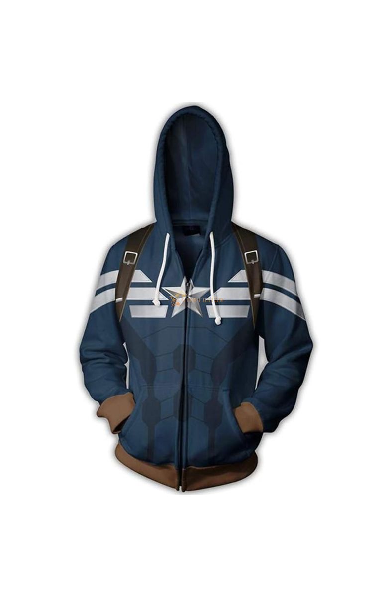 Captain America Unisex Captain America Marvel Inspired Hoodie Streetwear