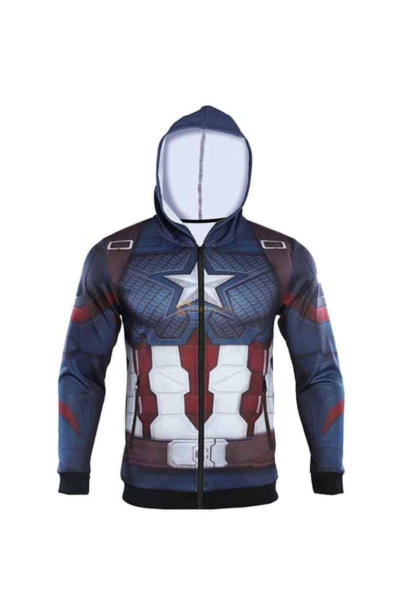 Captain America Unisex Captain America Marvel Inspired Hoodie Classic Fit
