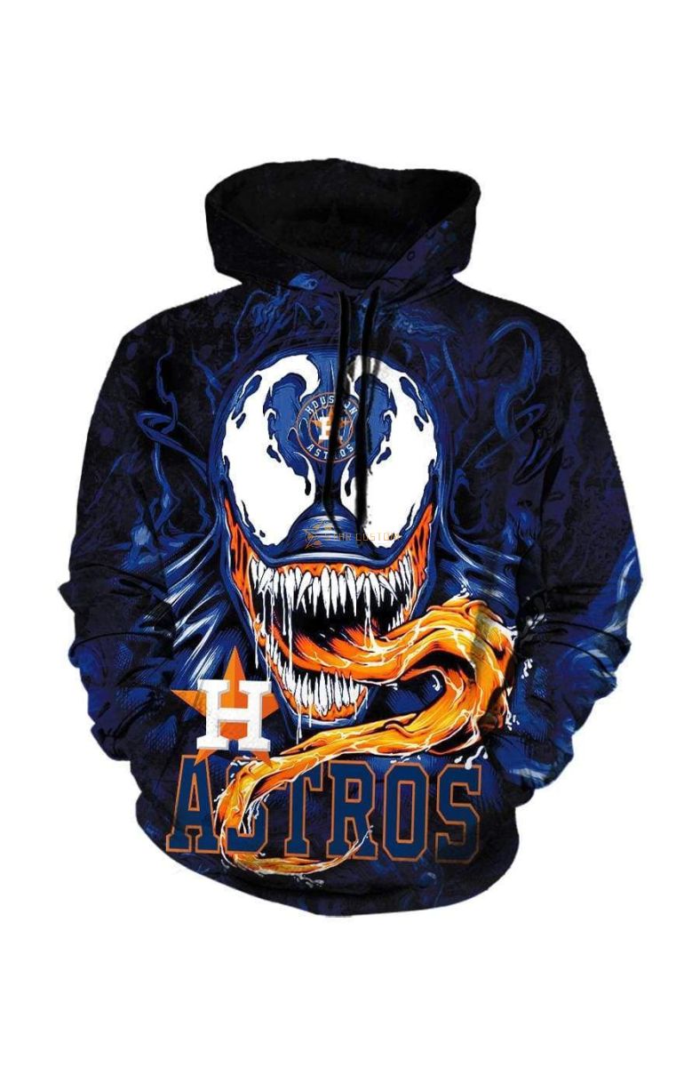 Pullover Blue Venom Houston Astros Hoodie Blue