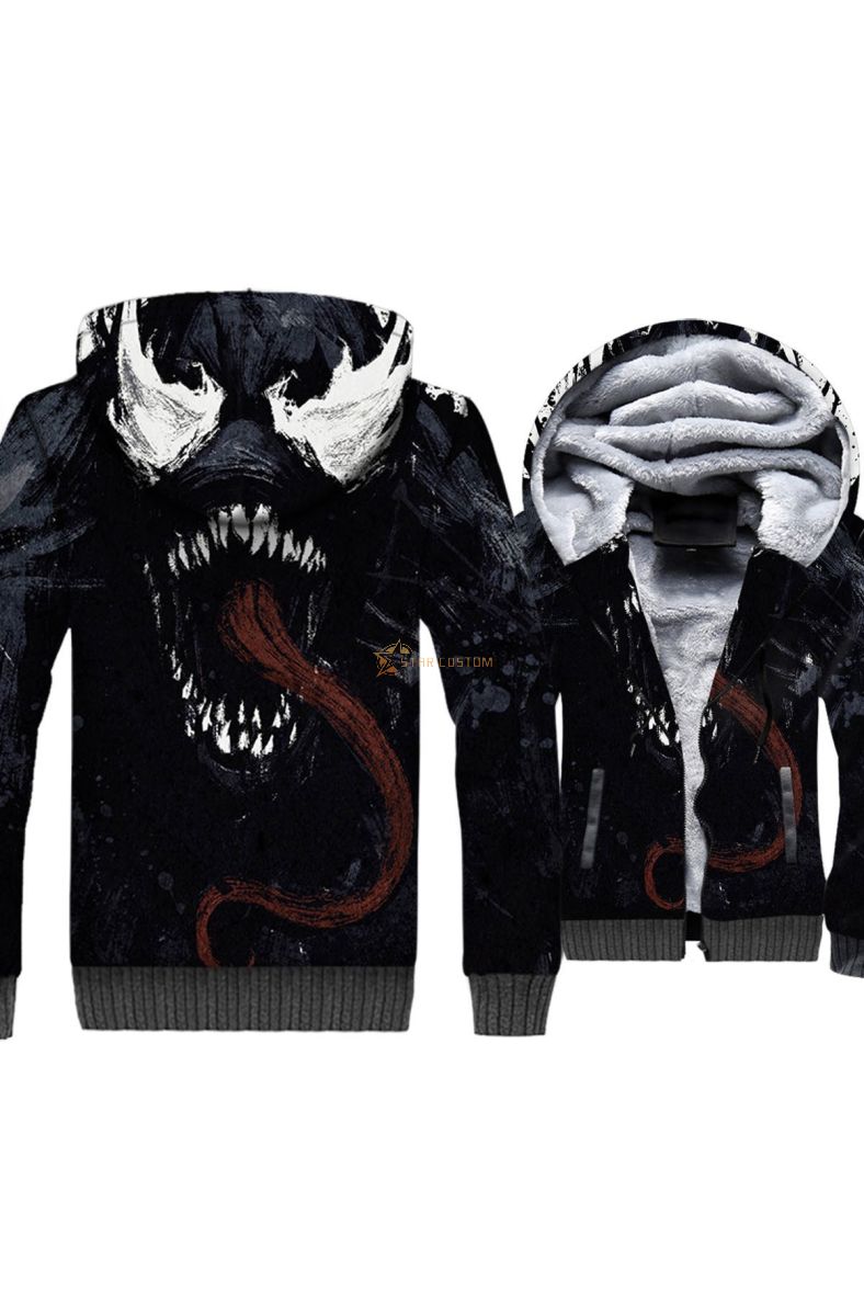 Venom Series Super Fierc Hoodie Urban Style Graphic Everyday Wear