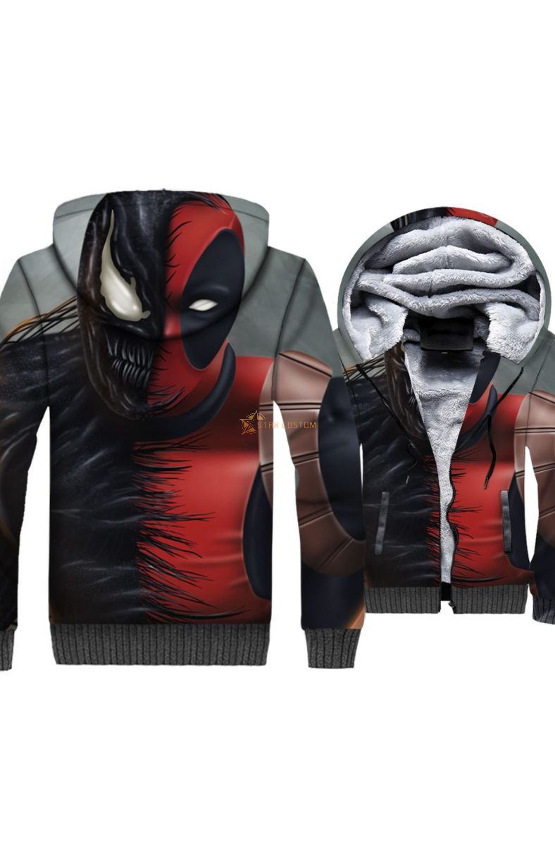 Deadpool Super Cool Fle Hoodie Classic Fit Graphic