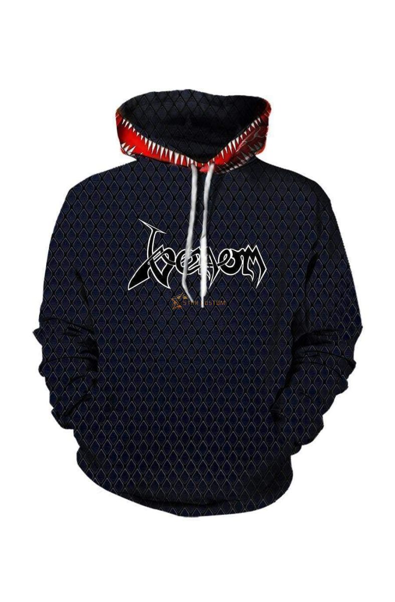 Pullover Black Venom Tongue Hoodie Black