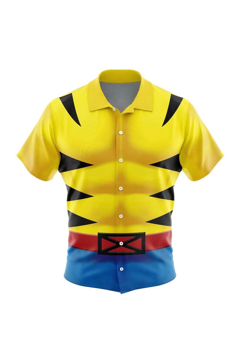 Wolverine Marvel Button Up Hawaiian Shirt