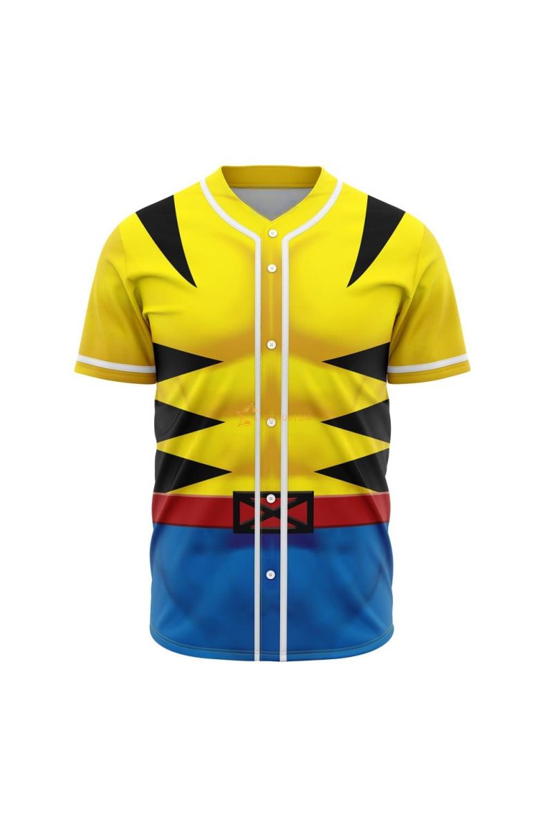 Wolverine Cosplay Marvel Baseball Jersey