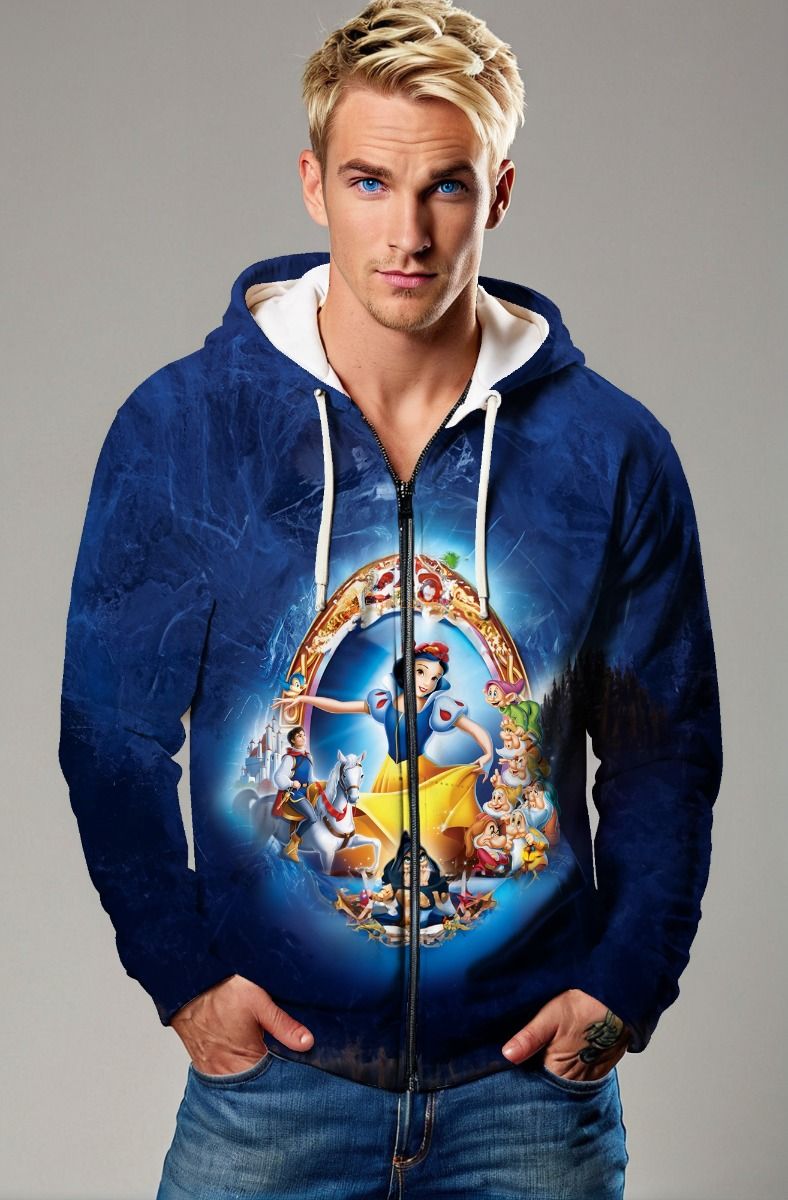 Dark Blue Snow White & Seven Dwarfs Zip-Up Hoodie