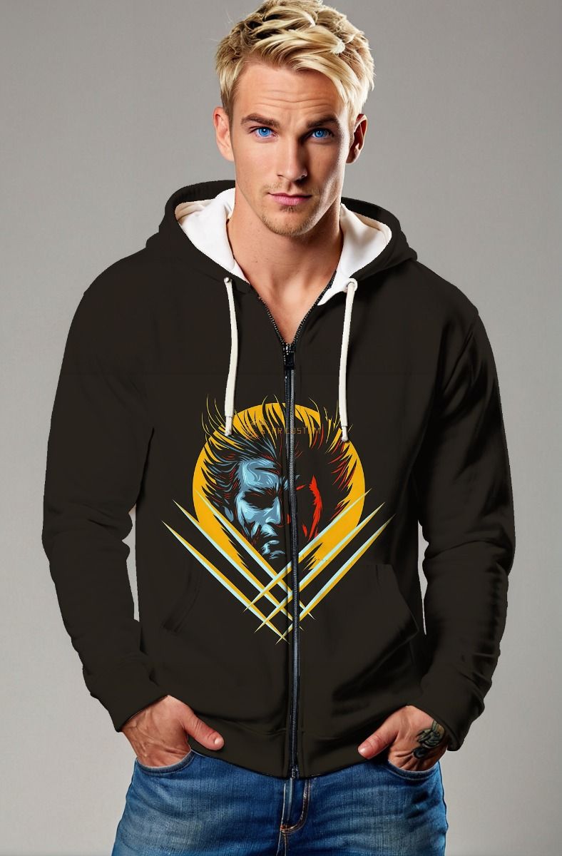 Black Claw Zip-Up Hoodie – Wolverine Retro Shadow Burst