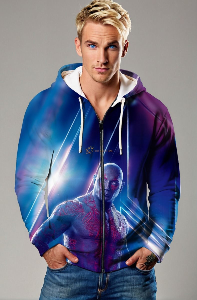  Cosmic Rage Zip Hoodie – Prism Edition