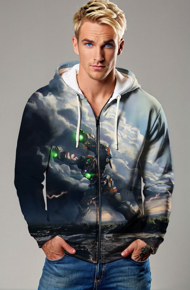 Thunder Mech Zip Hoodie – Cloudfire Edition