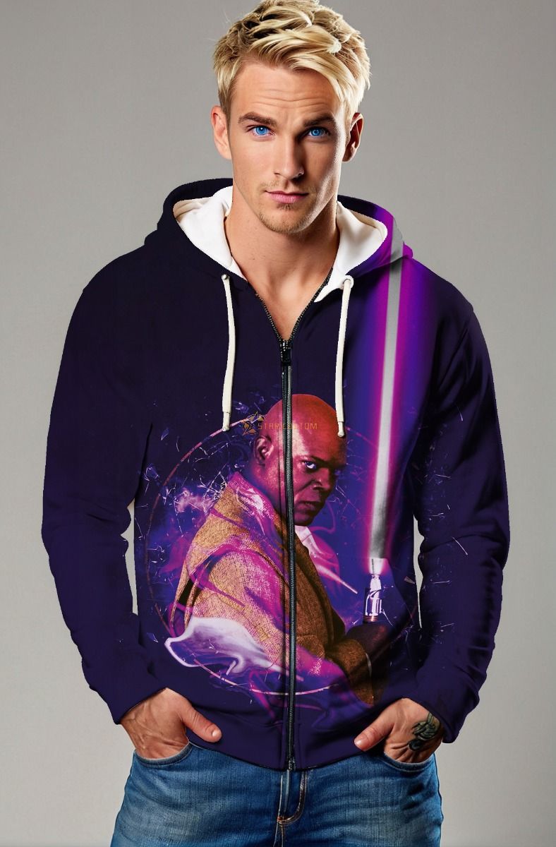 Jedi Order Zip Hoodie – Galactic Purple Saber Edition