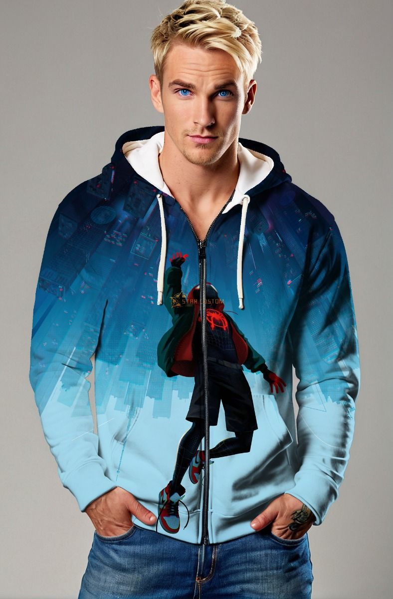 Skyline Swing Zip Hoodie – Light Blue Full-Zip Jacket with City Drop Hero