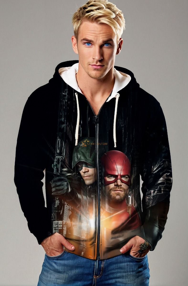Blackout Alliance Zip-Up Hoodie – Arrow & Flash Edition