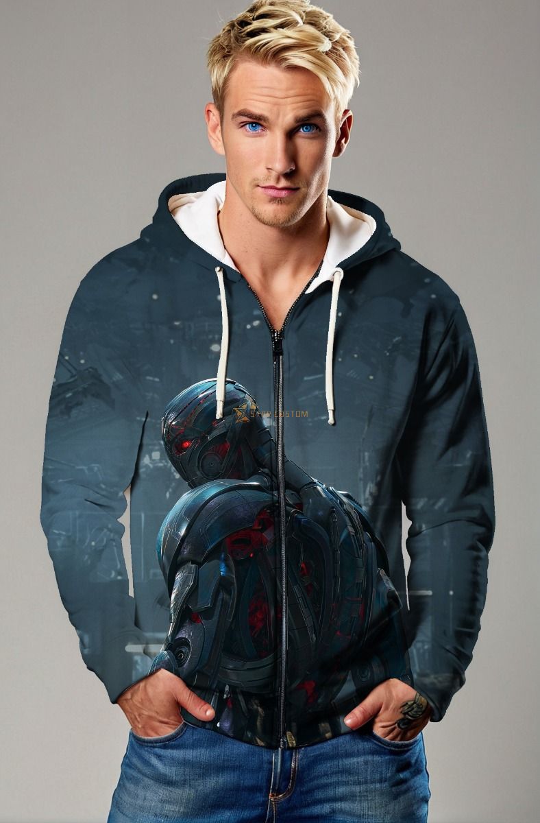 Ultron Steel Armor Zip-Up Hoodie – Avengers Age of Ultron