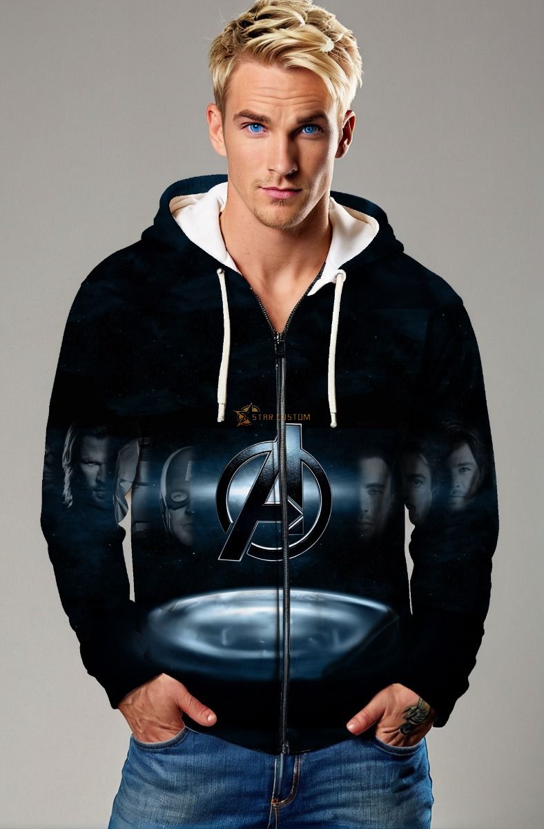 Avengers Unity Zip-Up Hoodie – Hero Lineup Style