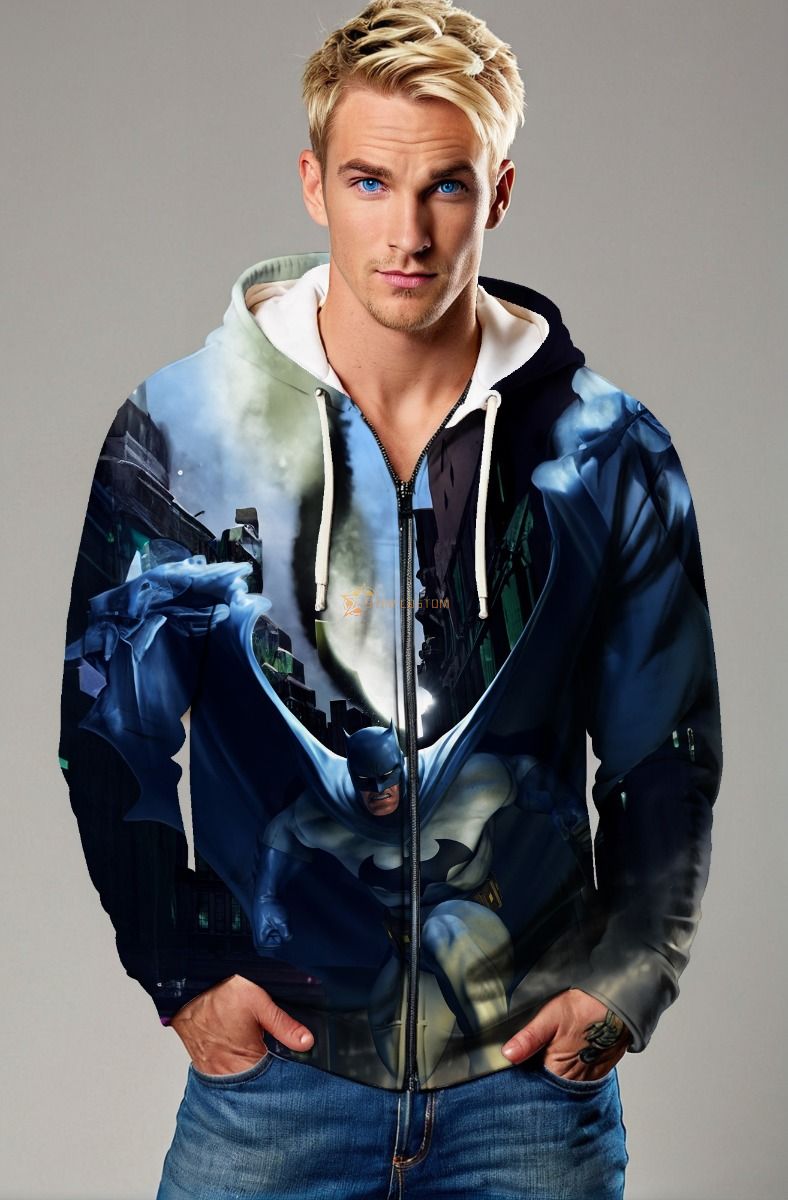 Batman Vigilante Zip-Up Hoodie – Night Watch Edition