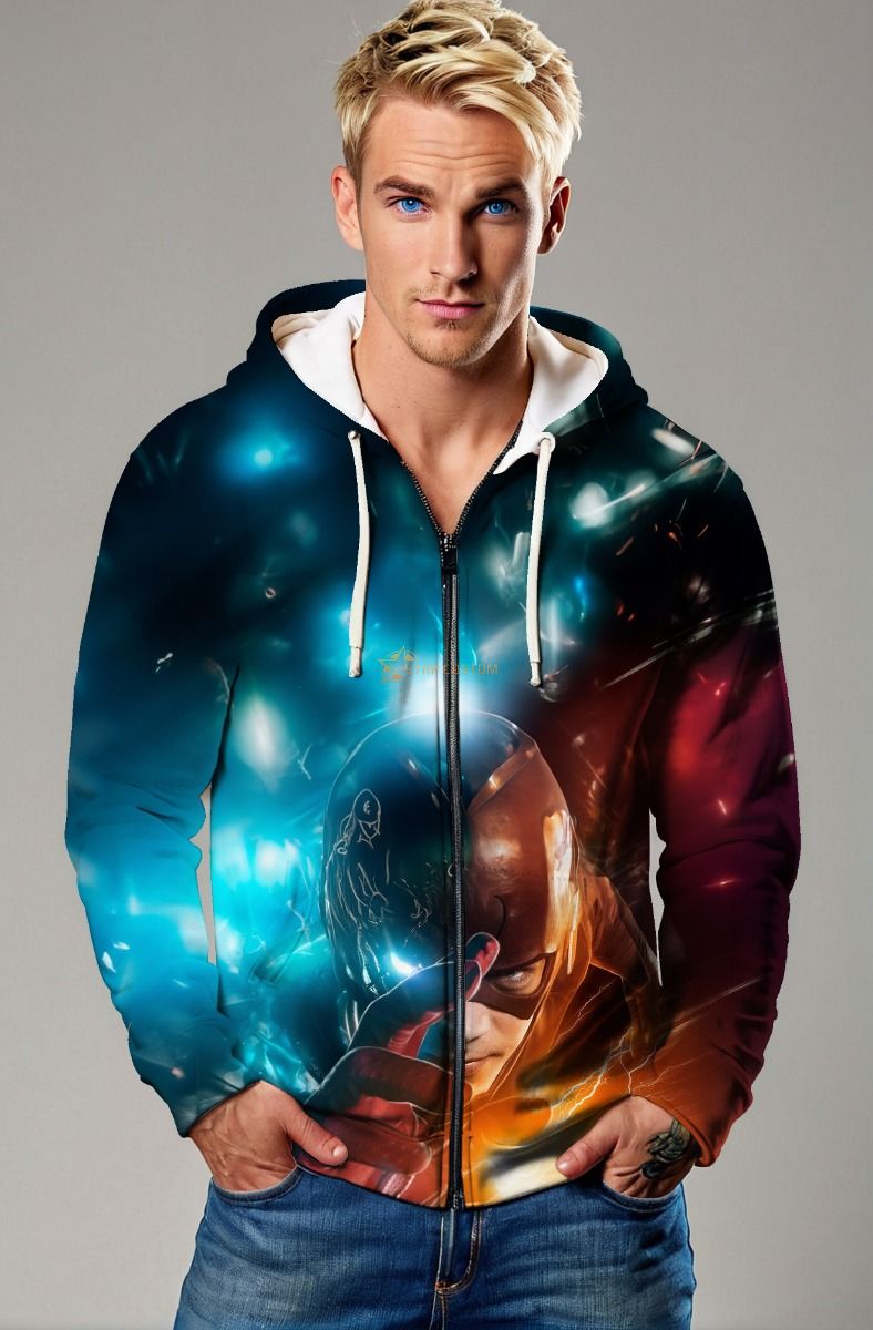 DC The Flash Zip-Up Hoodie – Speed Force Edition