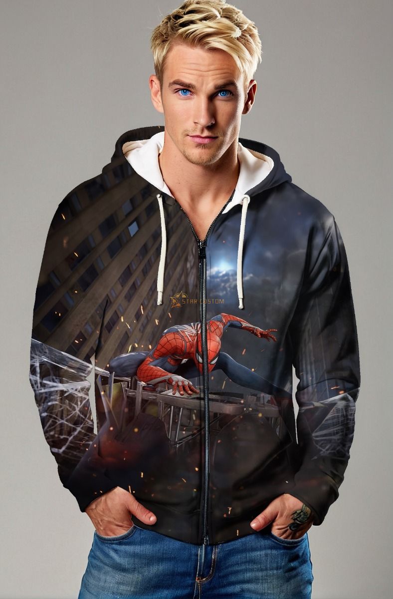 Marvel Spider-Man Zip-Up Hoodie – Rooftop Strike Edition