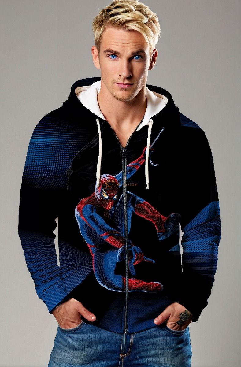 Spider-Man Dynamic Swing Zip-Up Hoodie – Wall-Crawler Motion