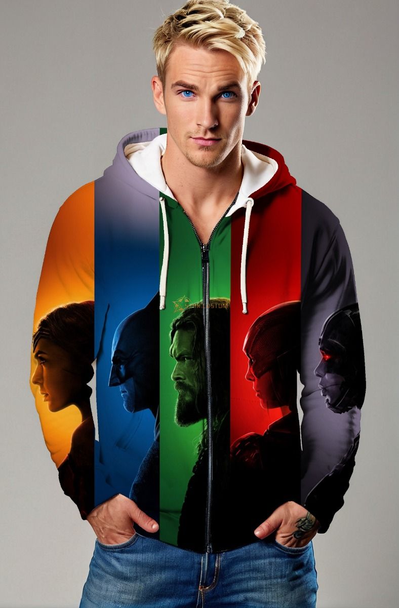 Justice League Zip-Up – United in Color