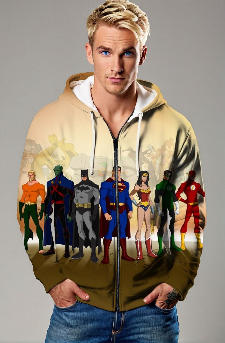 Justice League Animated Zip-Up – Golden Hero Squad