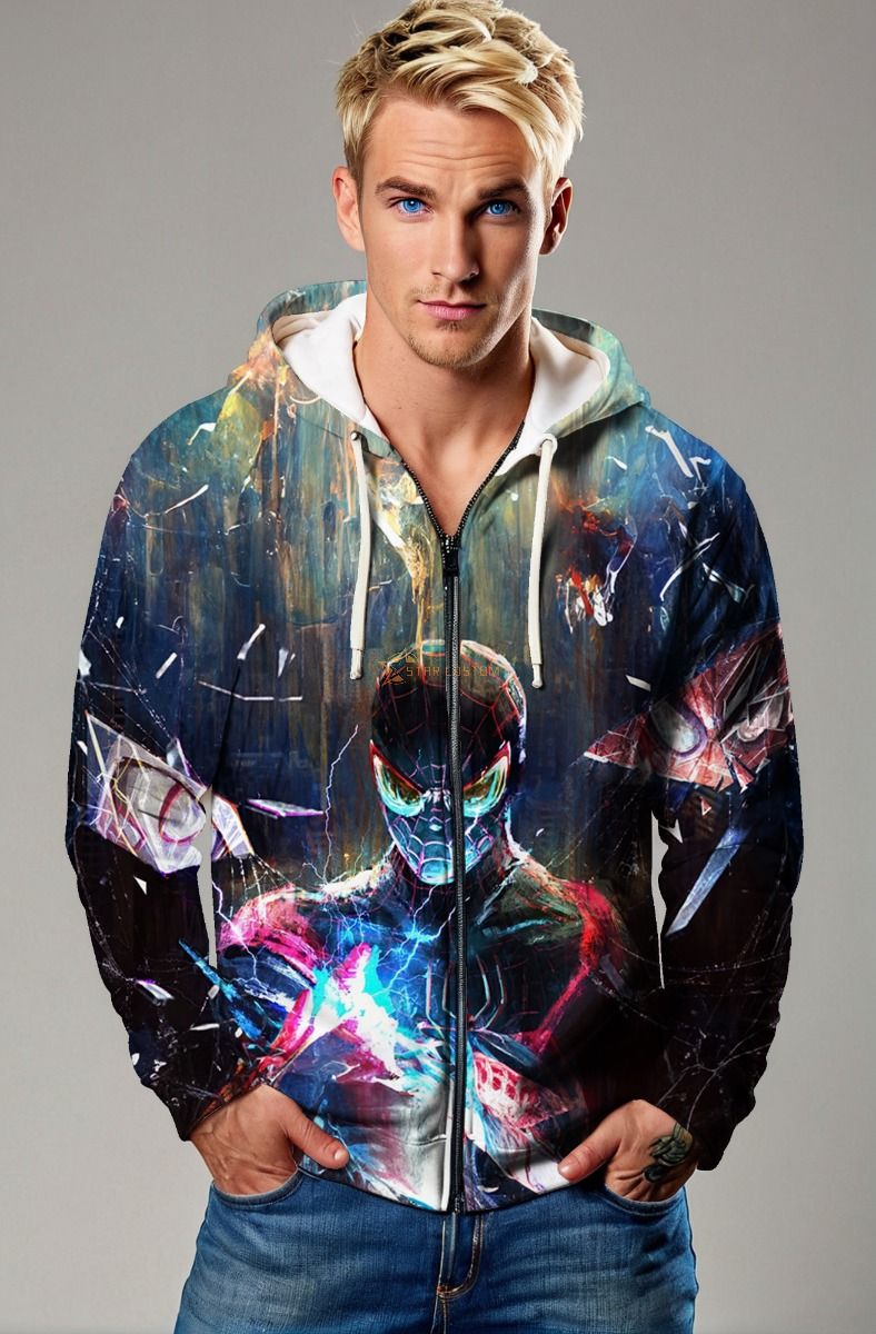 Spider-Verse Voltage Surge Full-Zip Hoodie
