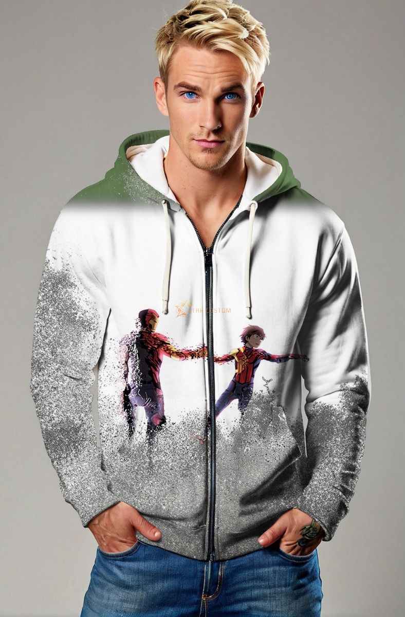 Iron Man & Spider-Man Last Goodbye Full-Zip Hoodie
