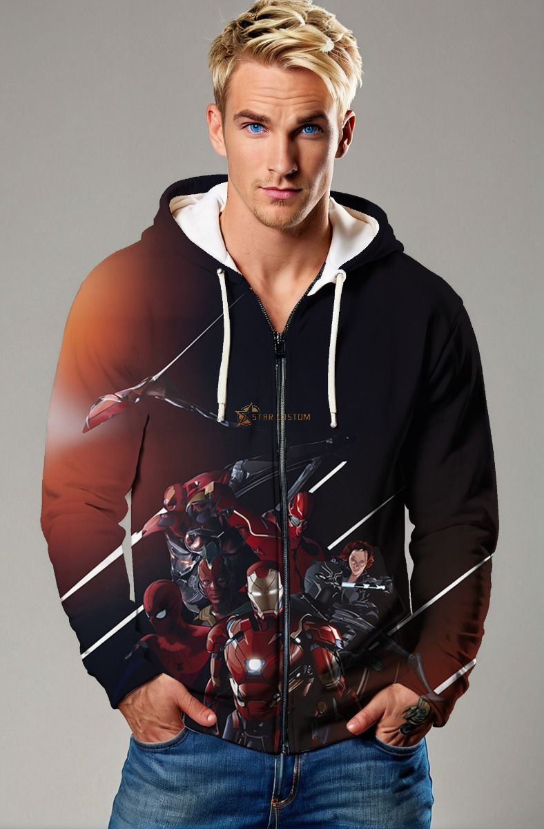 Marvel Avengers Red Armor Team Full-Zip Hoodie