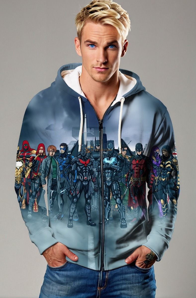 City Watch Zip-Up Hoodie – Mist Grey Gradient