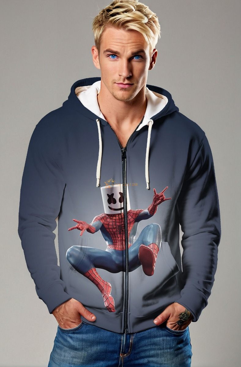 Spidey x Marshmello Remix Zip Hoodie – DJ Hero Mashup Jacket