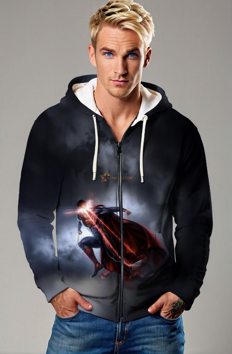 Eclipse Justice Zip Hoodie – Hero in the Void Tech Jacket