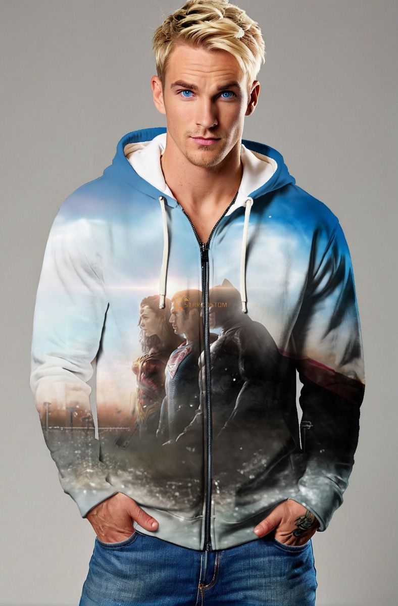 Justice Trinity Zip-Up Hoodie – Dawn Mist & Legacy Blue Edition